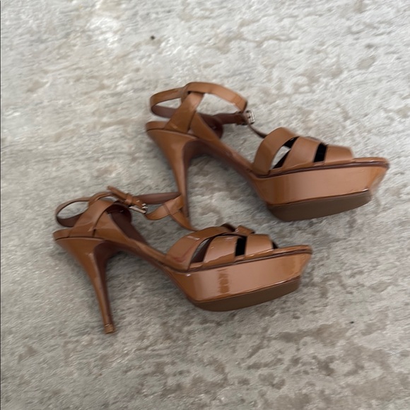 Yves Saint Laurent Brown Leather Sandals - Picture 2 of 6